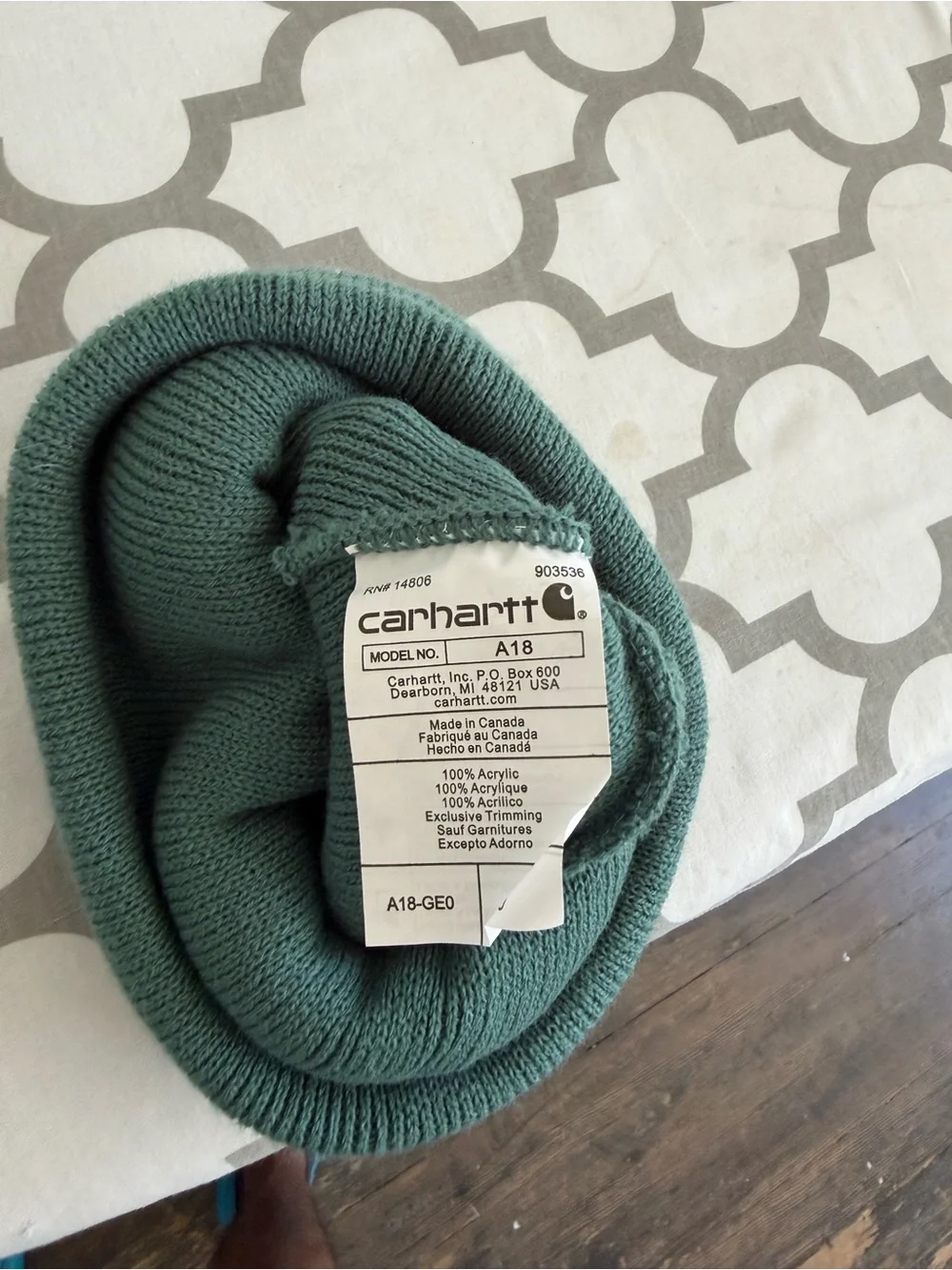 Carhartt Cuffed Knit Beanie in Teal